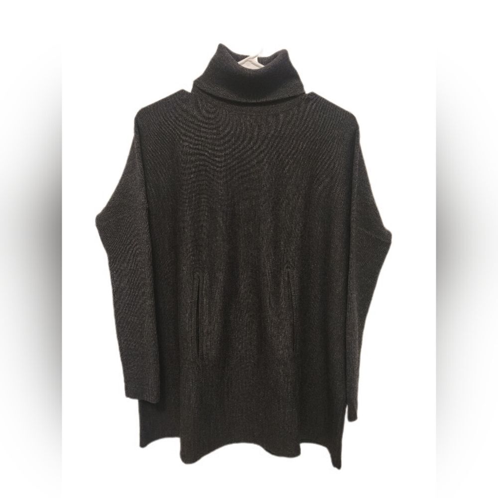 Tahari Women's Black Turtleneck Wool Blend Sweater Size XS